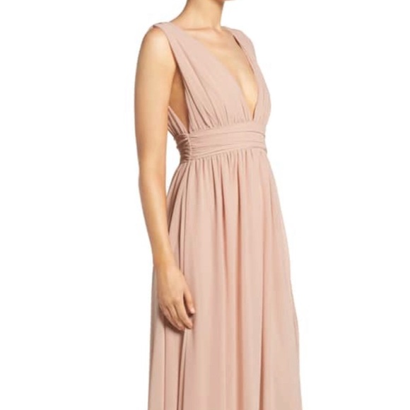 Lulus blush v neck front and back dress - Picture 3 of 3